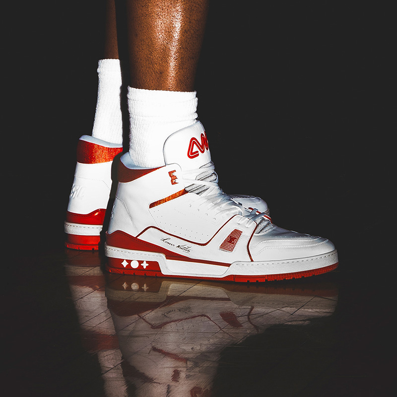 Zapatillas de Virgil Abloh para Louis Vuitton SS19 inspiración basket
