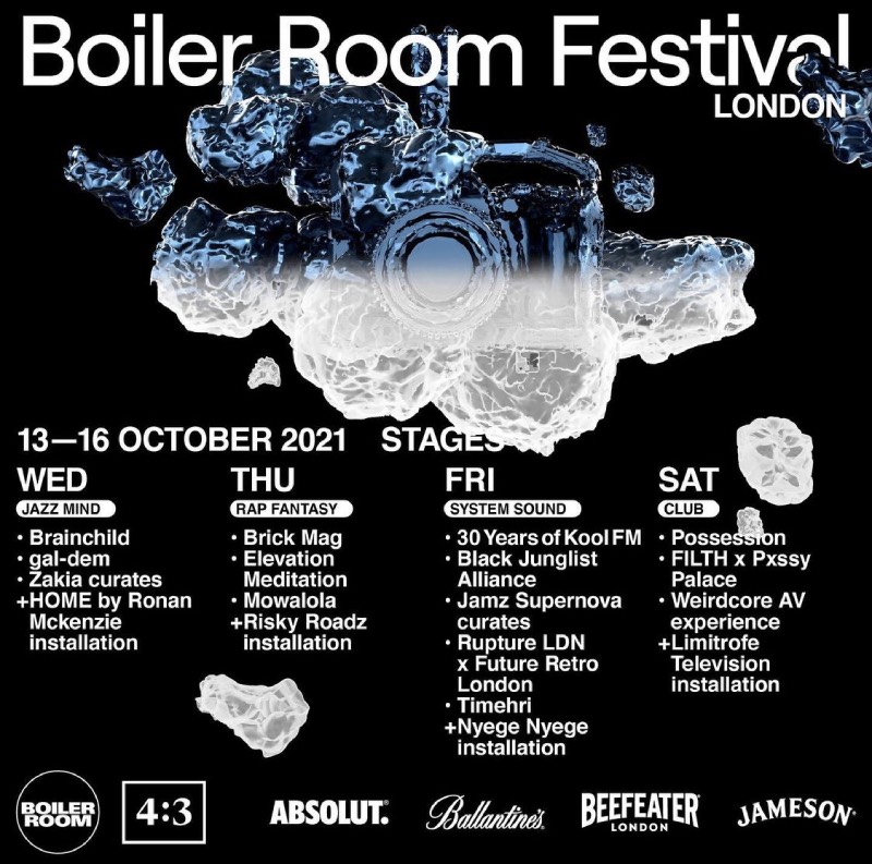 Boiler Room Festival 2021 Barcelona Londres Nueva York Beefeater Ballentine's Absolut