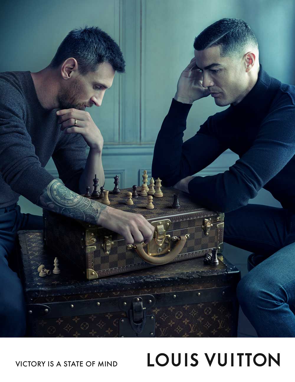 La curiosa jugada de ajedrez de Messi y Cristiano con Louis Vuitton