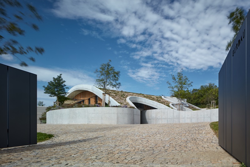 Aleš Fiala-Gurdau Winery: bodega con arquitectura de forma orgánica de hormigón