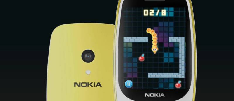 Nokia 3210: fotografía del rediseño del juego del snake.