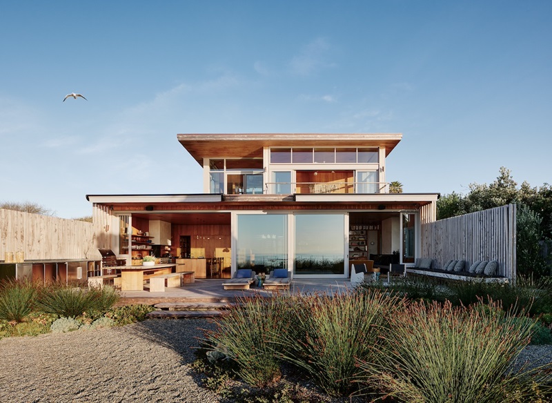 Feldman Architecture-Surf-House: vista de la casa desde el océano