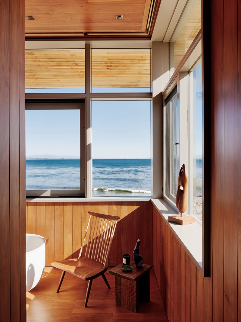 Feldman Architecture-Surf-House: baño con vistas al mar