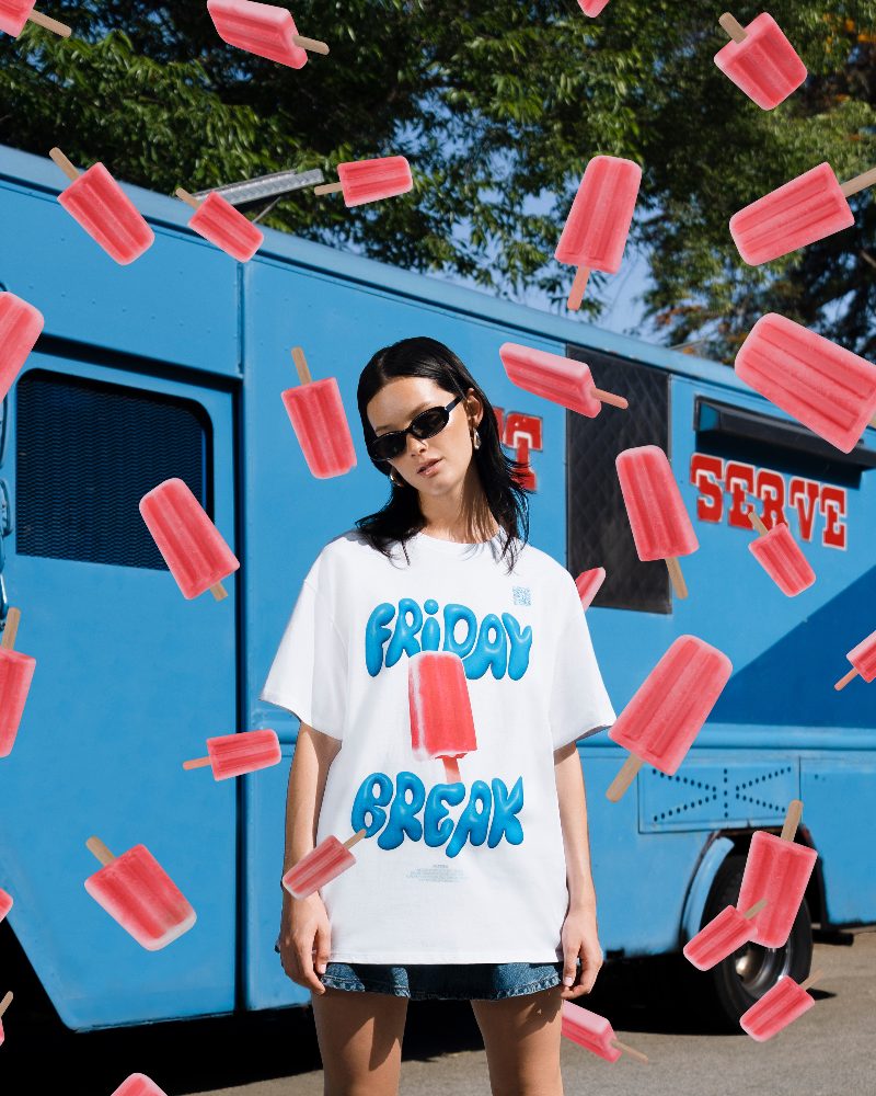 camisetas digitales verano BERSHKA