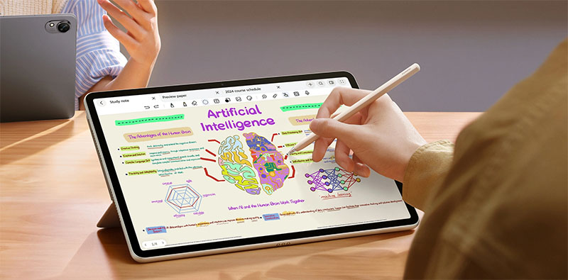 Huawei MatePad 11.5"S: dibujando un esquema en la clase de tecnología