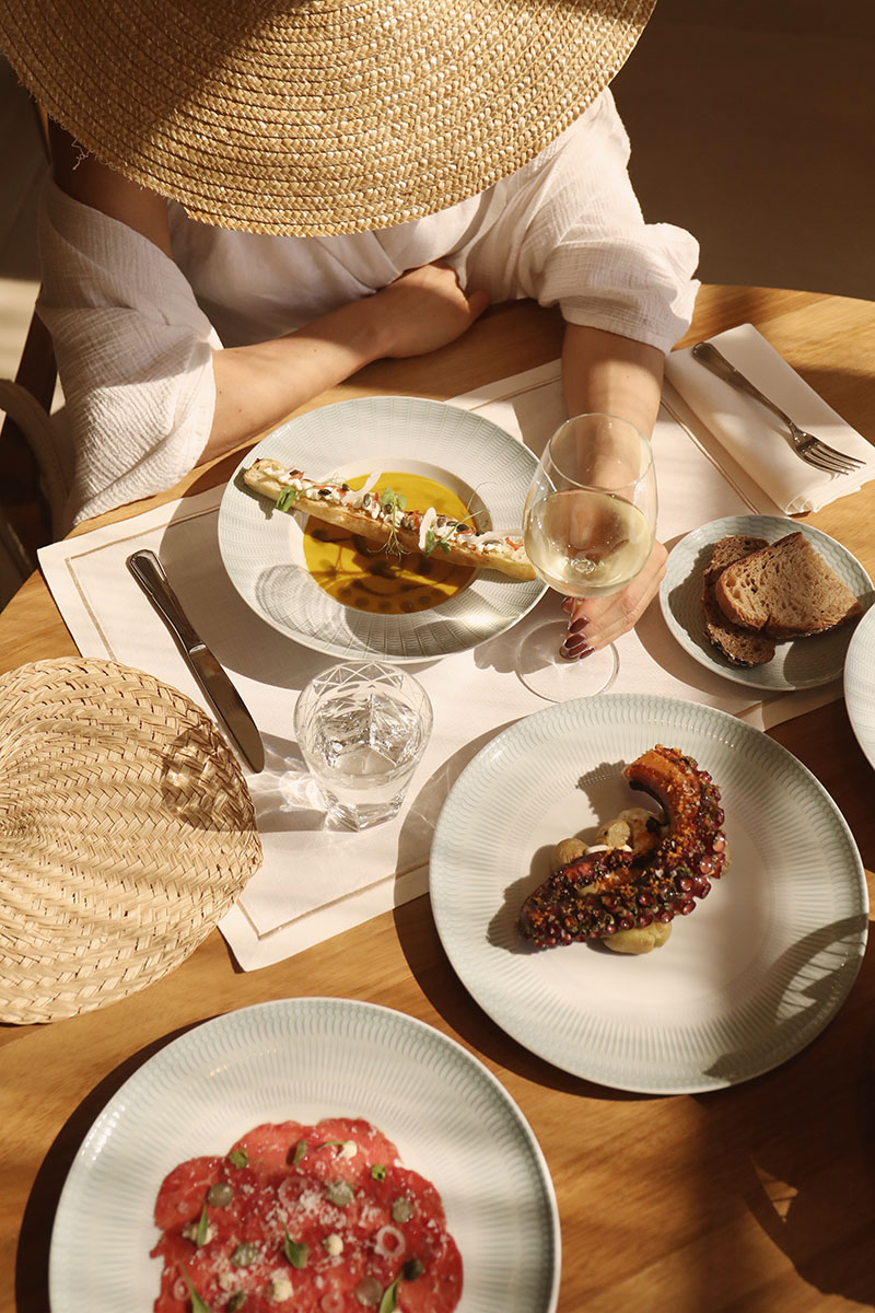 La Zambra un lujo silencioso: varios platos del restaurante Palmito