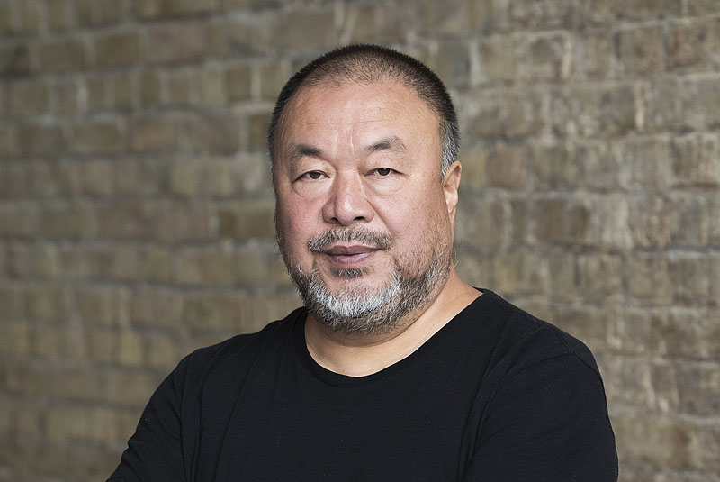 Ai Weiwei - Don Quixote. retrato del artista en blanco y negro