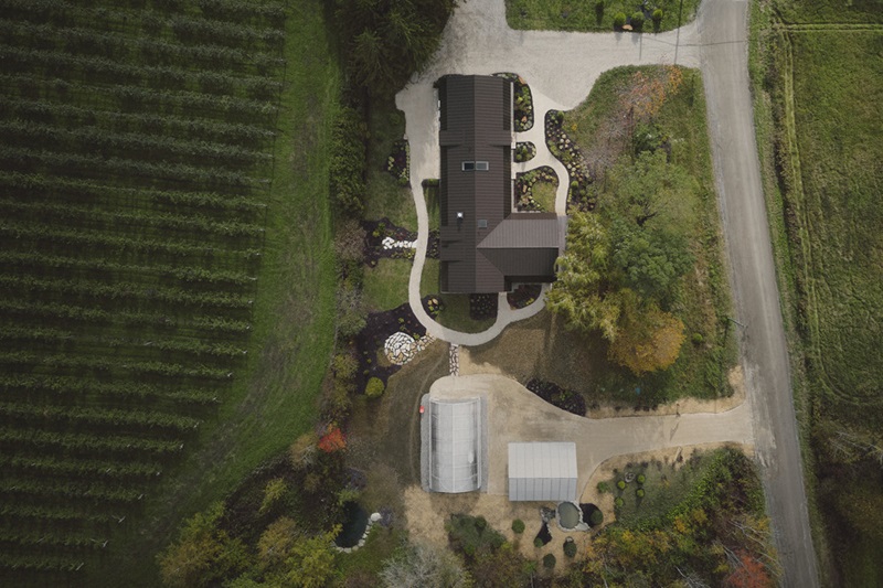 Atelier-L-Abri-Pabellón: vista aérea del complejo