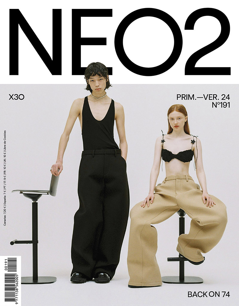 editorial mobiliario y moda Back on 74: una de las portadas del número 191 de Neo2