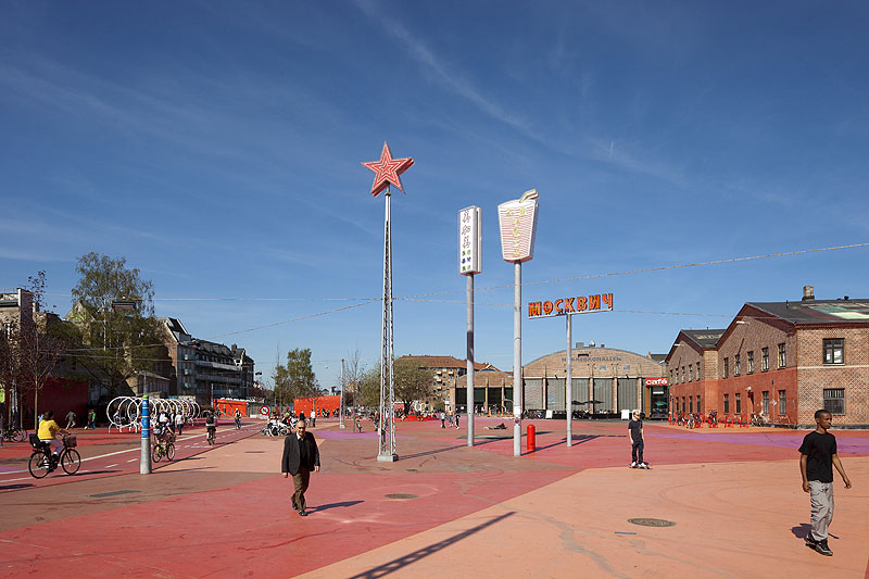 Otra vista de la plaza diseñada en Copenhagen