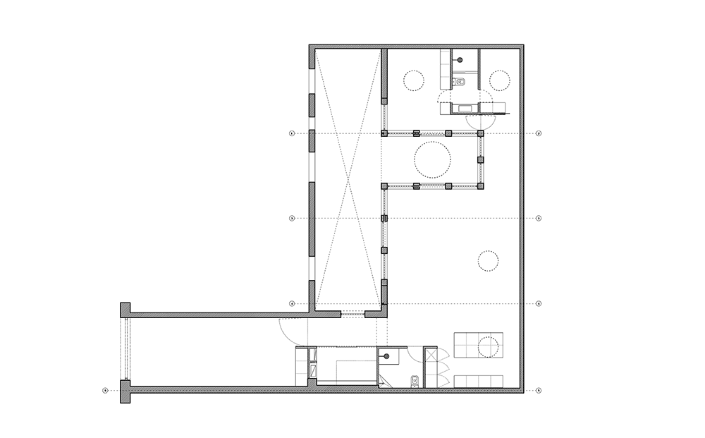 Burr y Guillermo Trapiello su primera colaboración arquitectónica: plano de la planta de la casa