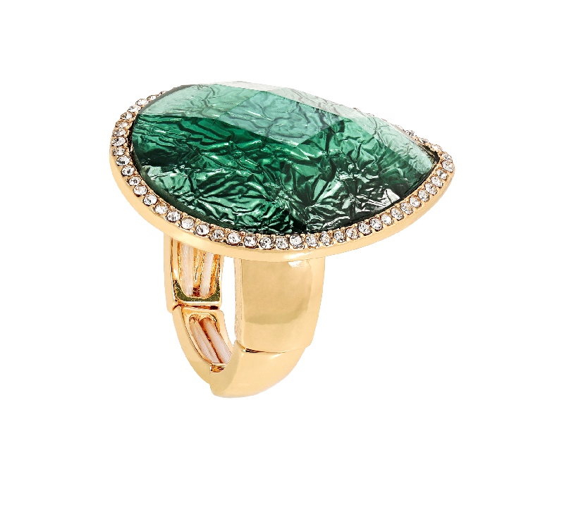 joyas color verde anillo