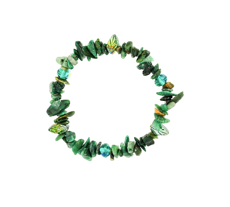 joyas color verde pulsera