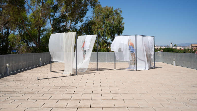 Imagen de la instalación en la terraza