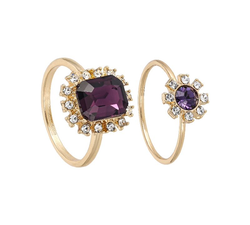 joyas color berenjena Bijou Brigitte anillos