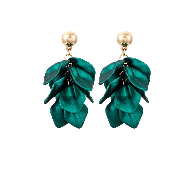 joyas cristal verde Bijou. Brigitte pendientes