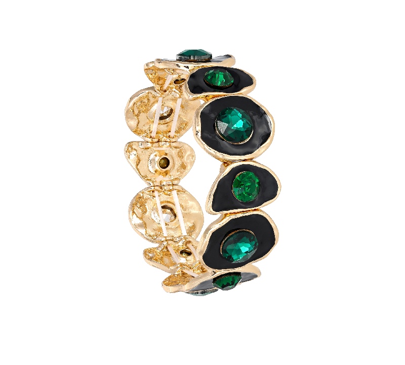 joyas cristal verde Bijou. Brigitte pulsera