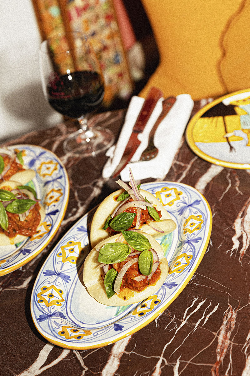 Restaurante Bel Mondo x Tripea: Polpette Bao con las típicas albóndigas de Italia.