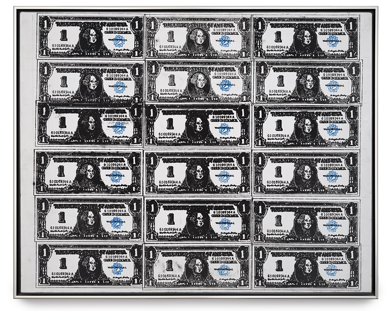 Andy-Warhol-Absolut-Spritmuseum: billetes de dólar