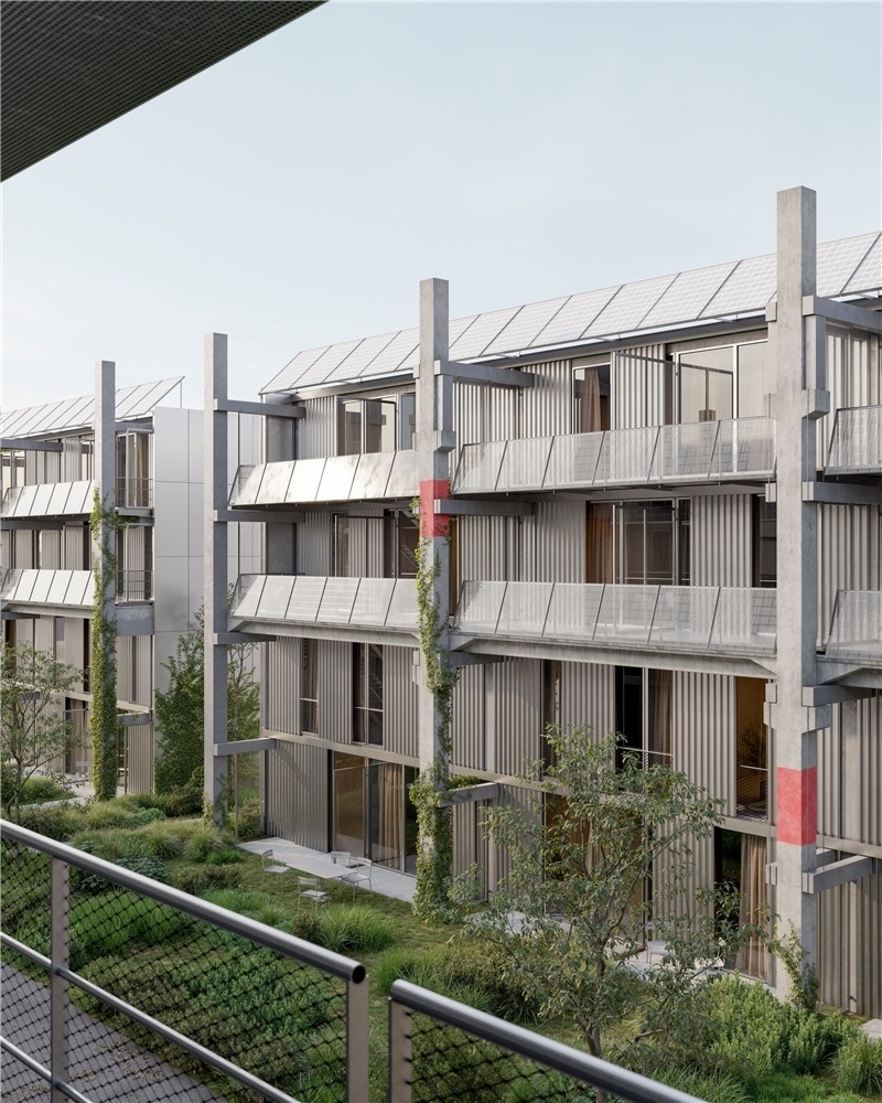 Fundación-Arquia-Deseo: edificio con balcones metálicos