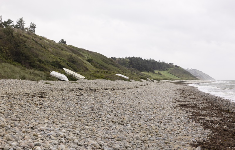 Norm-Architects-Heatherhill-Beach-House: playa de grava en Dinamarca 