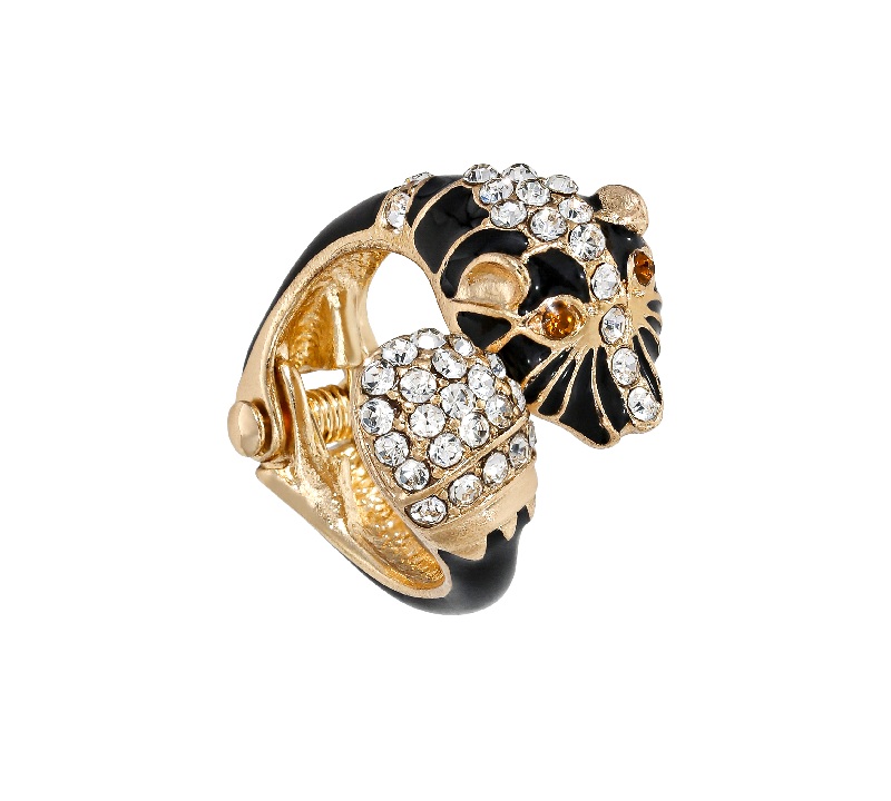 joyas doradas negro Bijou Brigitte anillo