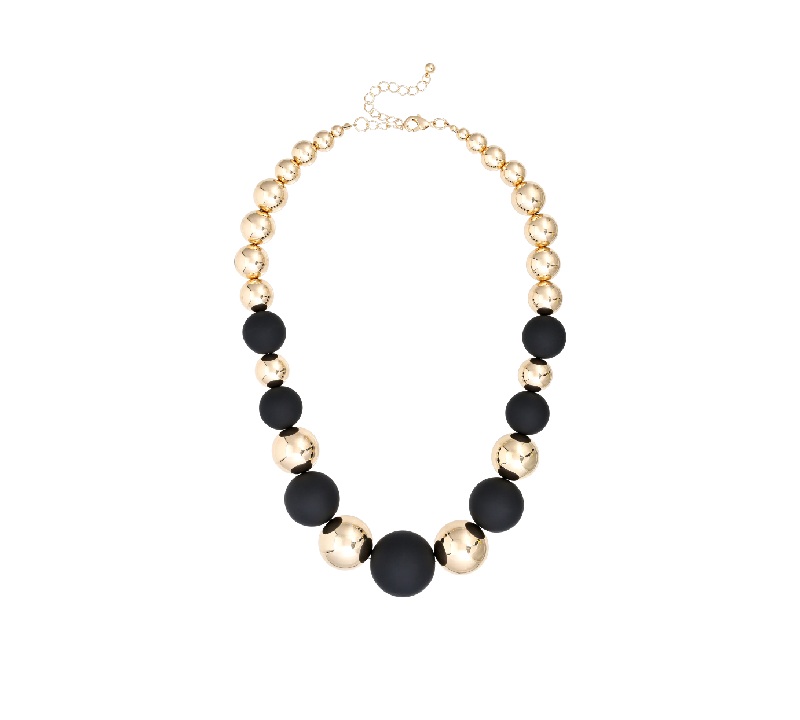 joyas doradas negro Bijou Brigitte collar