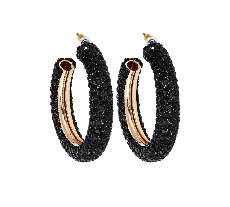 joyas doradas negro Bijou Brigitte pendientes