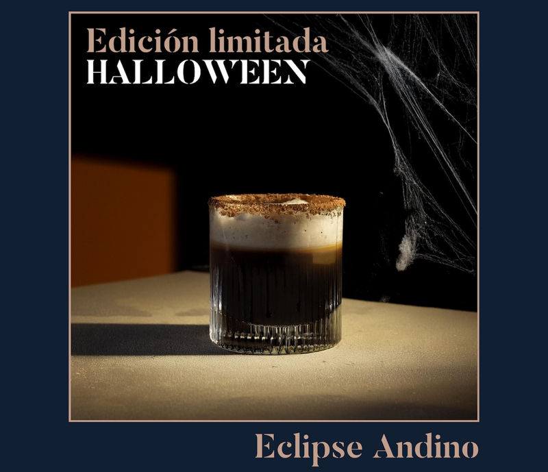 Mejores planes gastronómicos Halloween: cóctel Eclipse Andino, de Mítiko