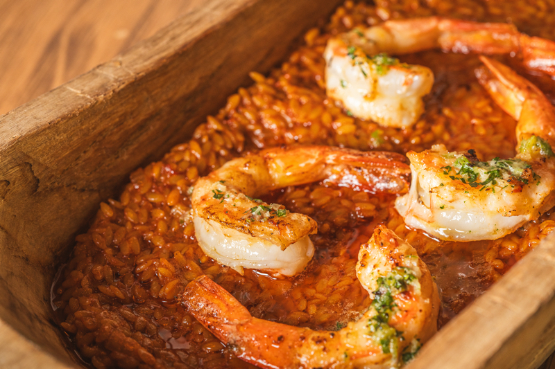 Restaurante Chambao: Pasta orzo con gambas