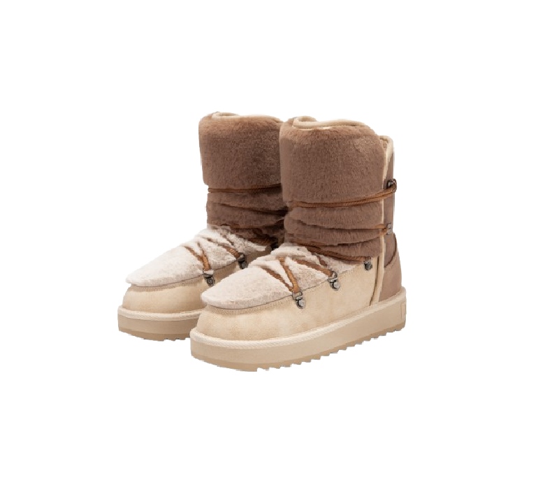 botines efecto peluche D.Franklin NORDIC TRK FUR GRADIENTE TAUPE