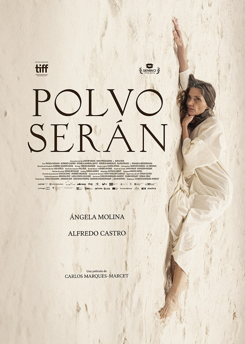 Polvo serán, poster de la película con la imagen de una mujer tumbada