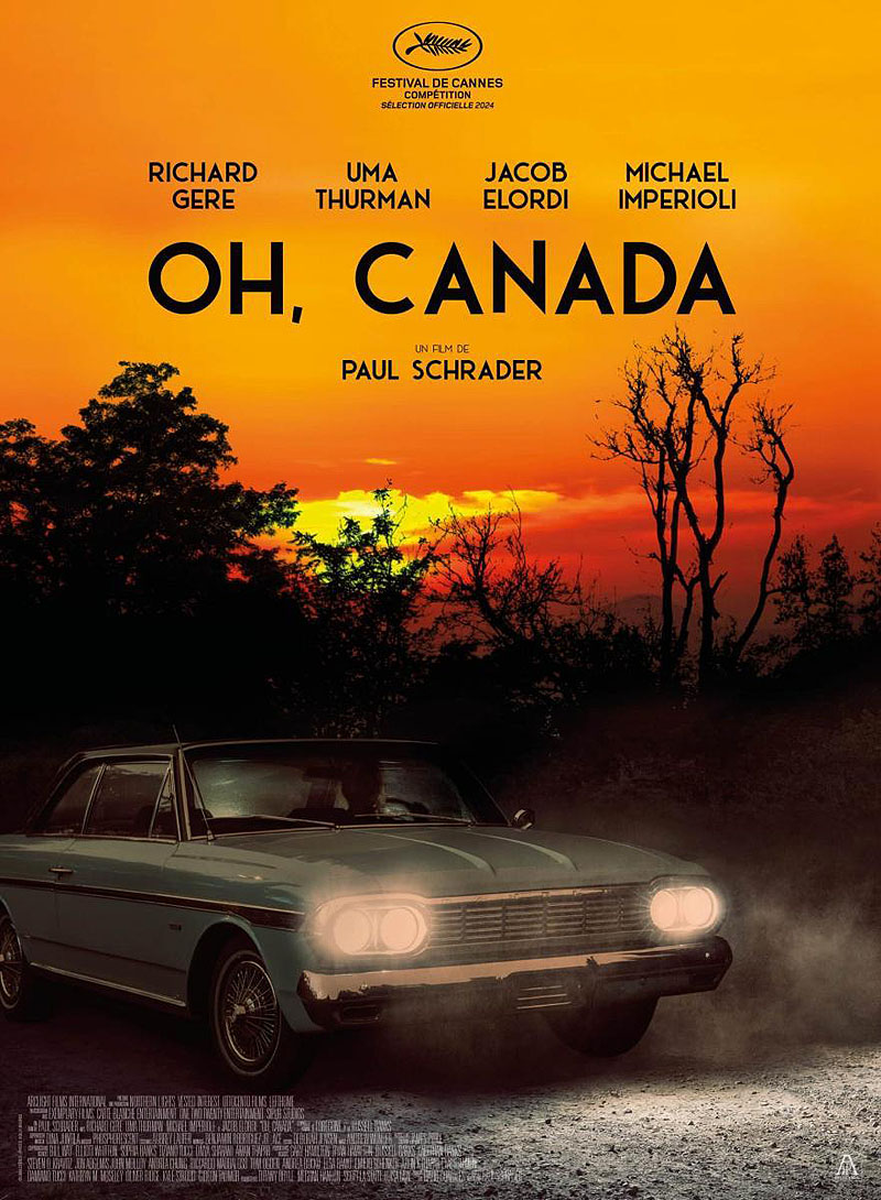 Oh, Canada, poster de la película con un coche años 60