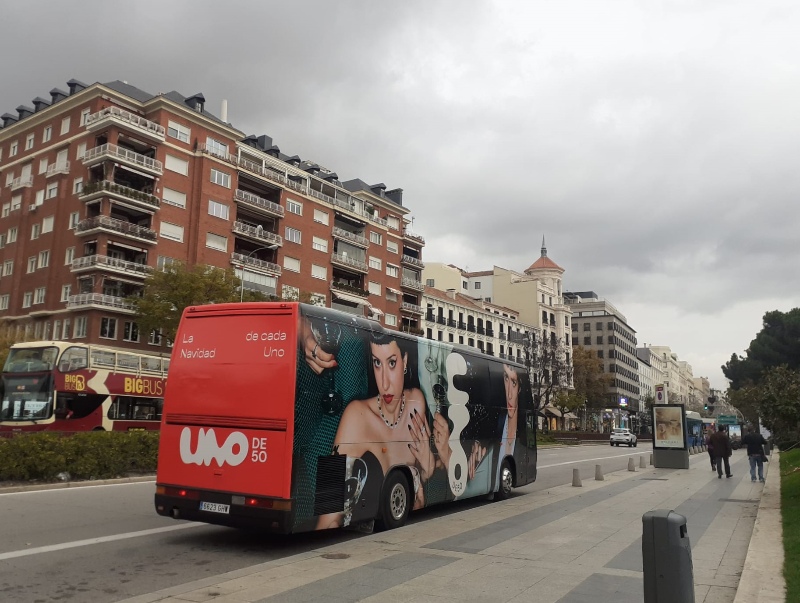 espíritu navideño madrid barcelona autobús UNOde50