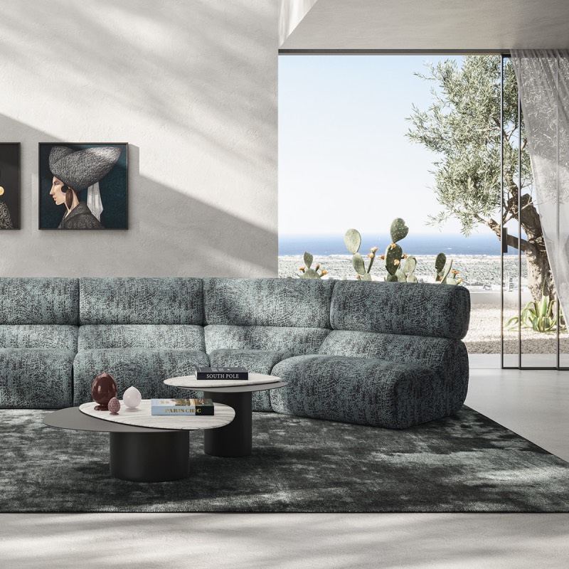 Natuzzi: sofá diseñado a partir de varias piezas que se montan como un rompecabezas de Natuzzi Italia.