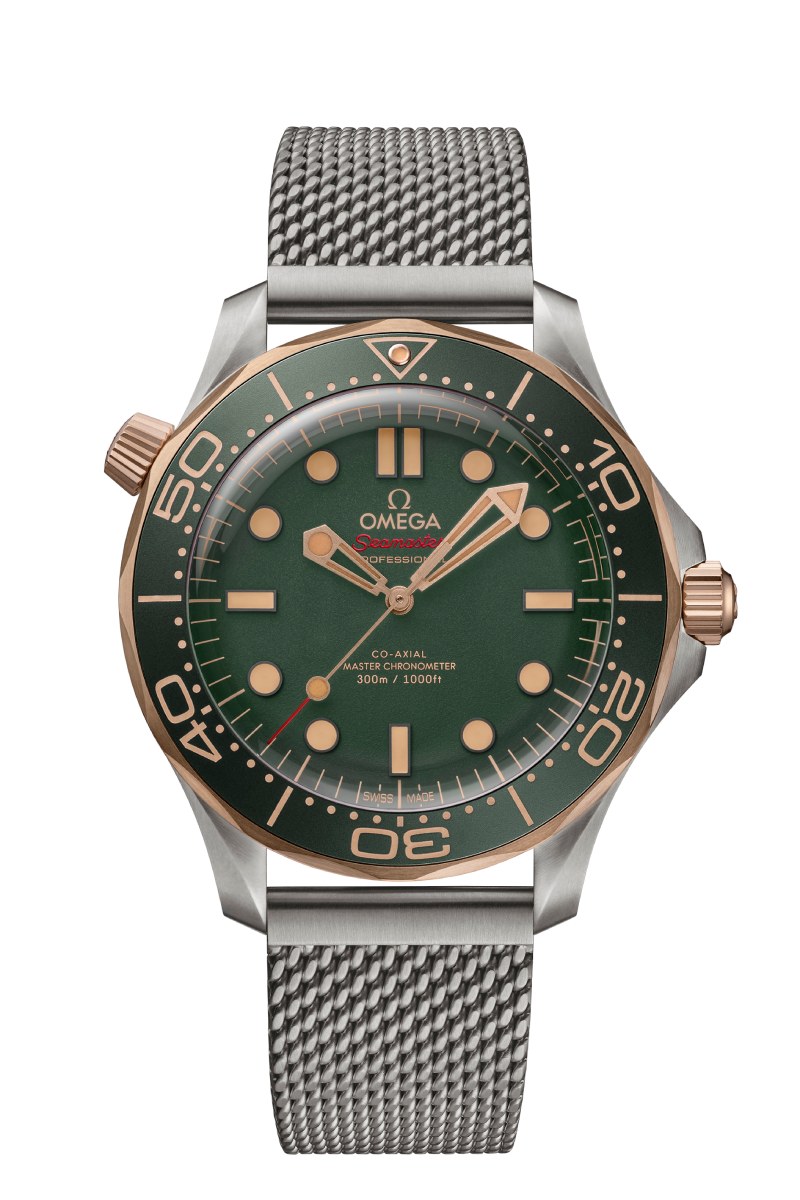 Nuevo Omega Seamaster Diver 300m titanio y Oro Bronce