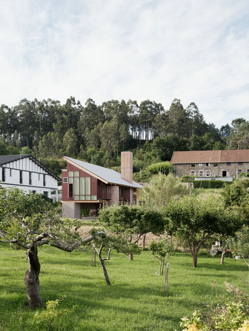 Bear-Architects-Entrevista: casa de hormigón y madera en el jardín