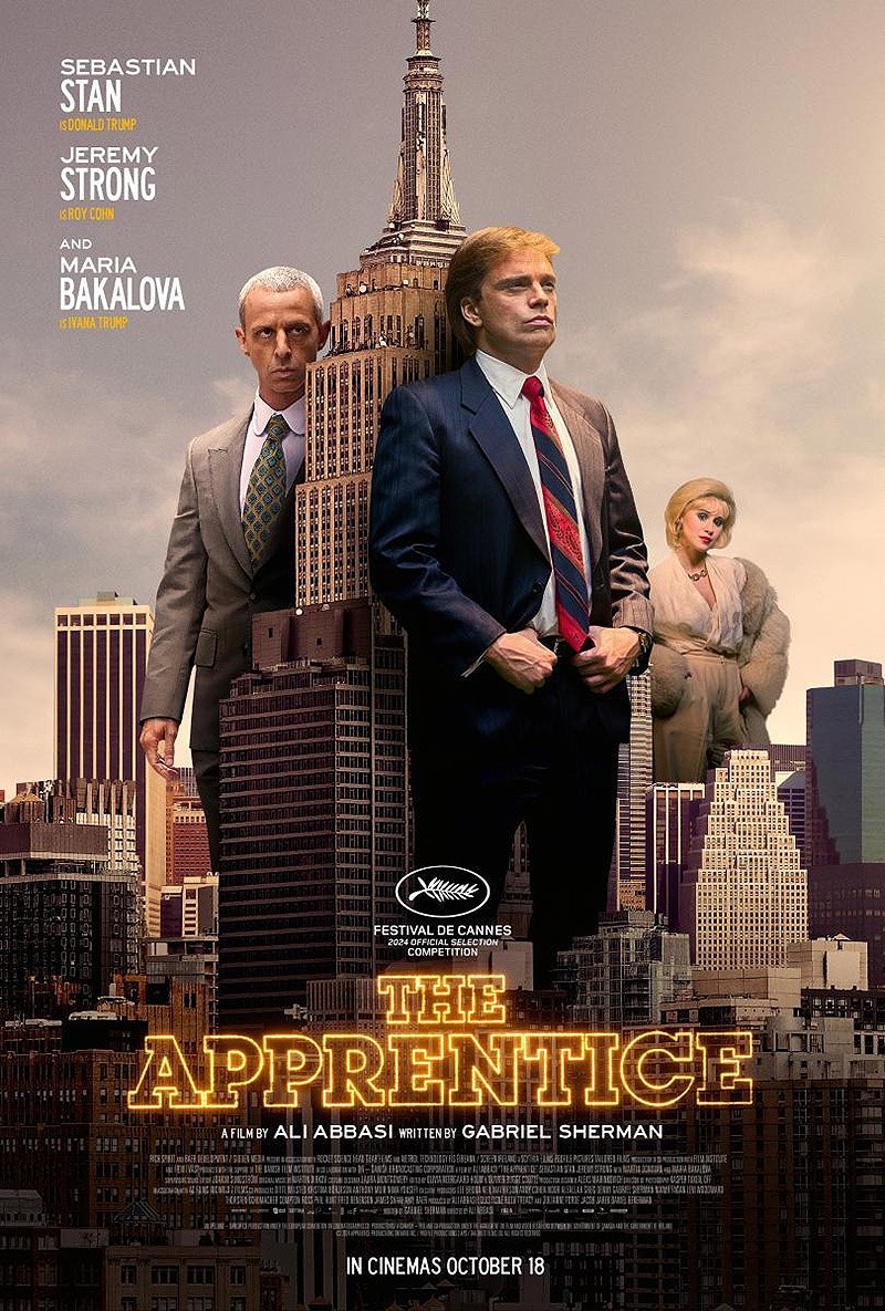 pelicula Oscar 2025 - the apprentice. cartel de la película