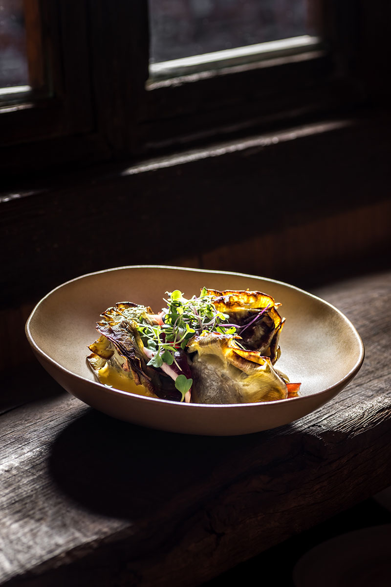 Alcachofas a la brasa del restaurante Fandango Baqueira