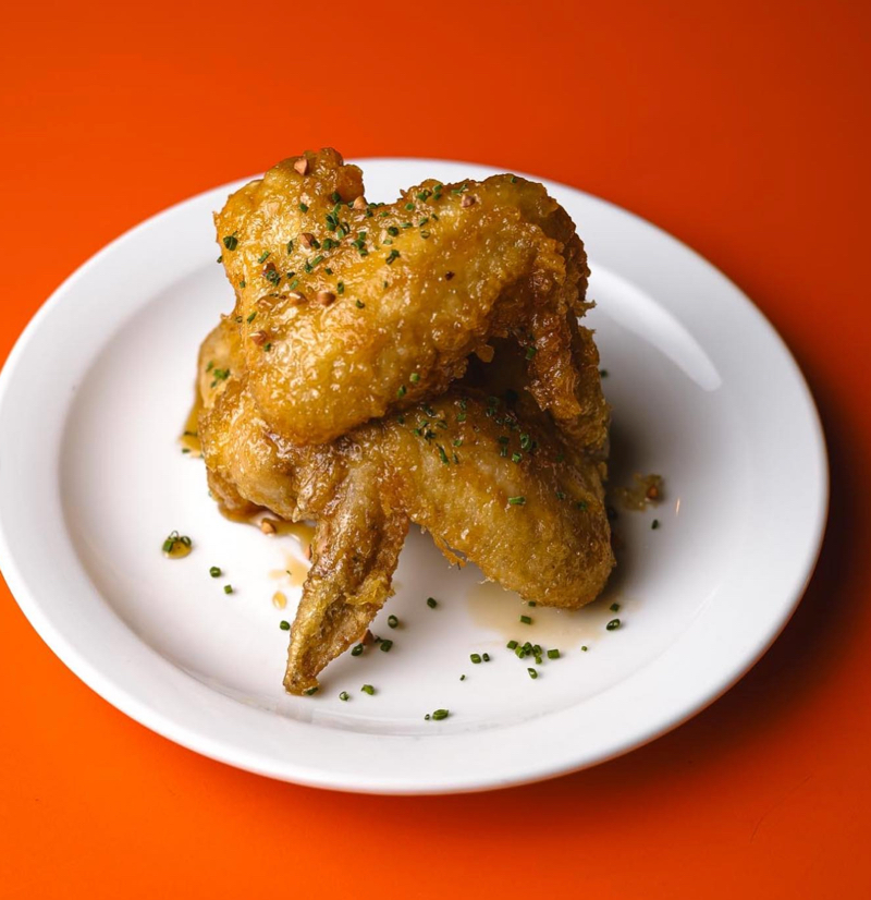 Restaurante Sobremesa: Pollo frito con salsa Mala