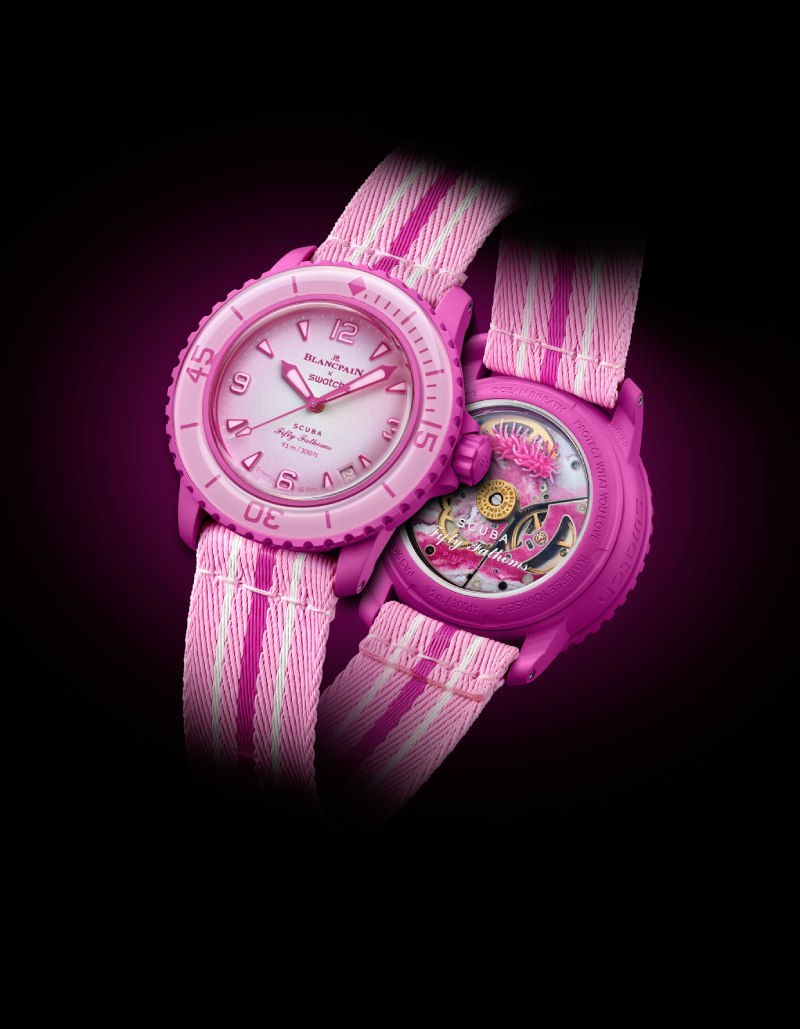 Nuevo reloj Swatch X Blancpain Fifty Fathoms Pink Ocean