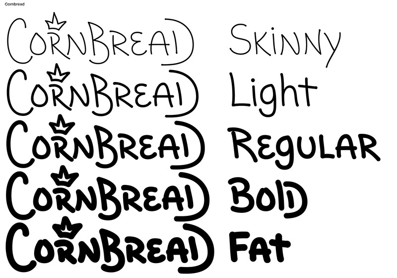 Cornbread - imagen de tipografía hecha a mano