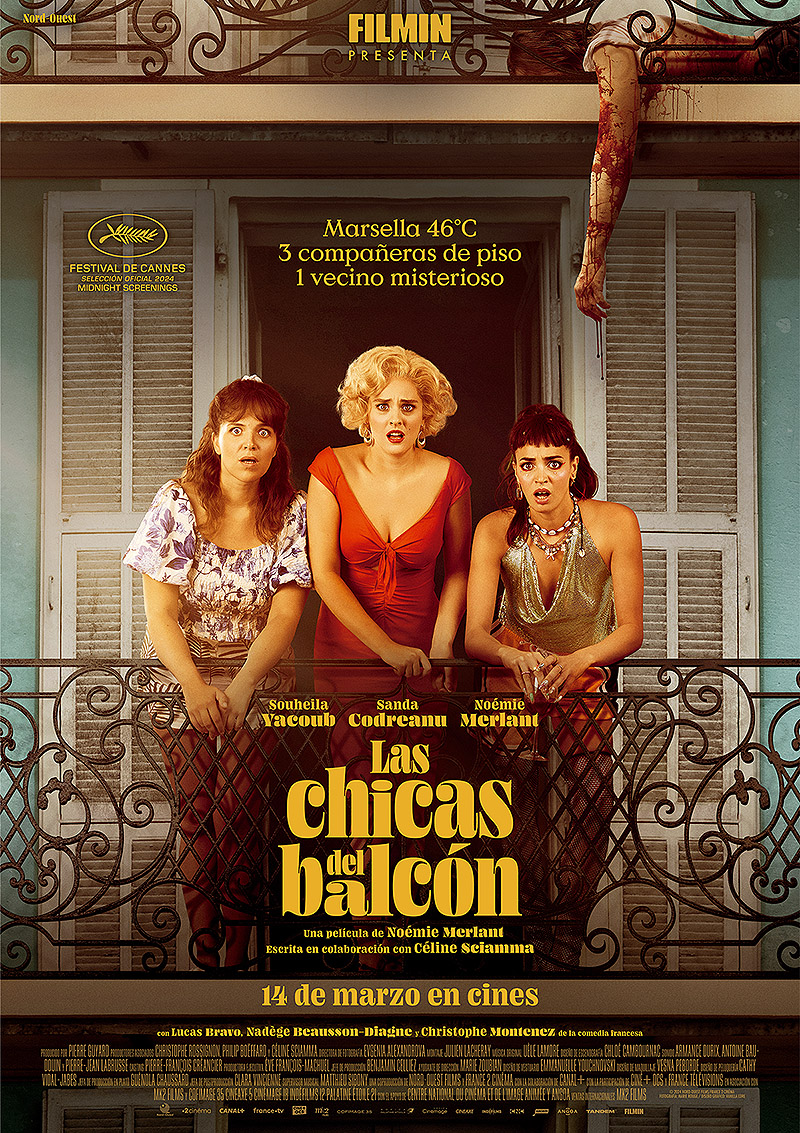 Noemie Merlant - poster de la pelicula Las Chicas del Balcon