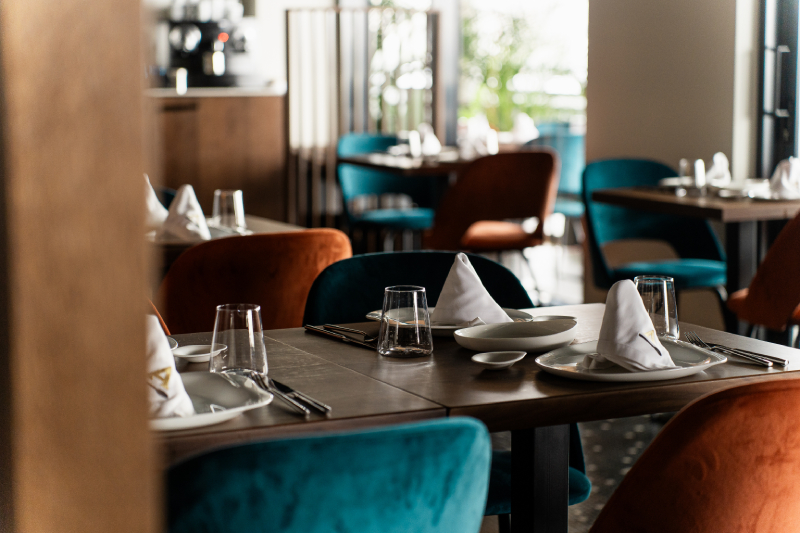 Casa Amàlia Port Vell: Detalle de una de las mesas del restaurante del Maremagnum.