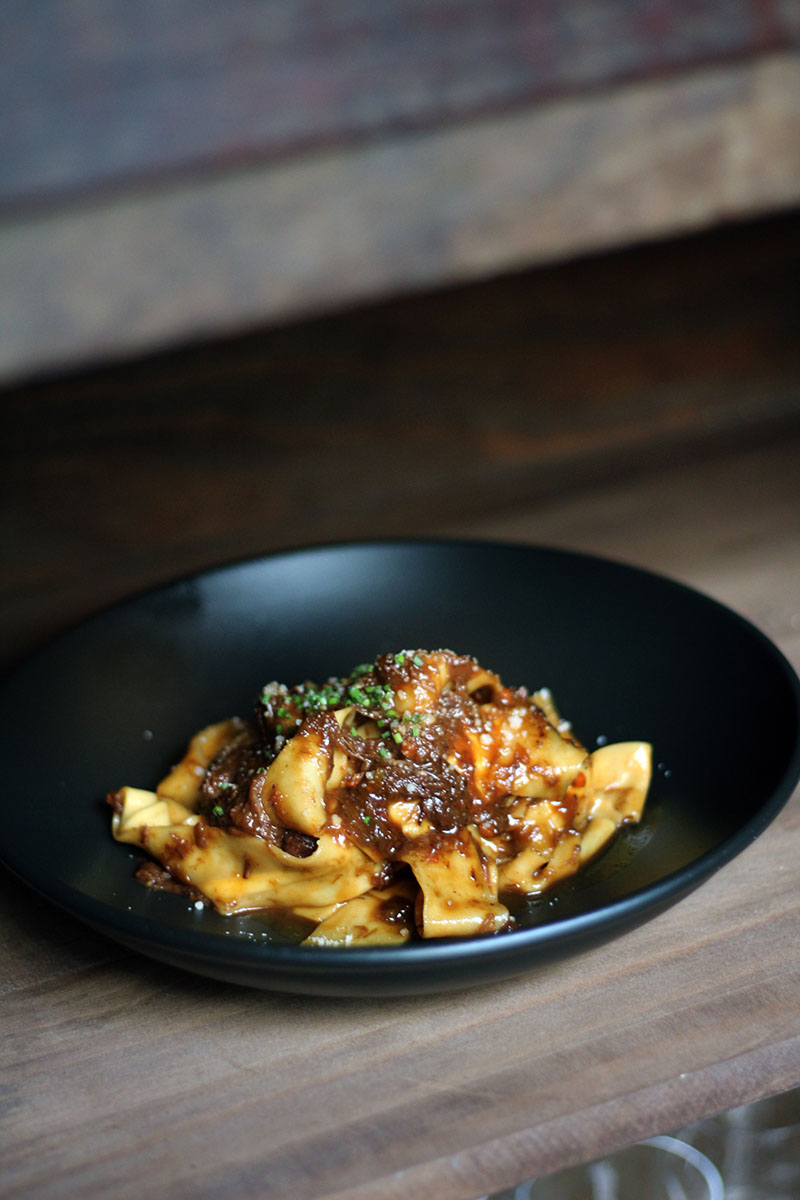 Restaurante Tragaluz en Madrid: pasta con ragú de carne