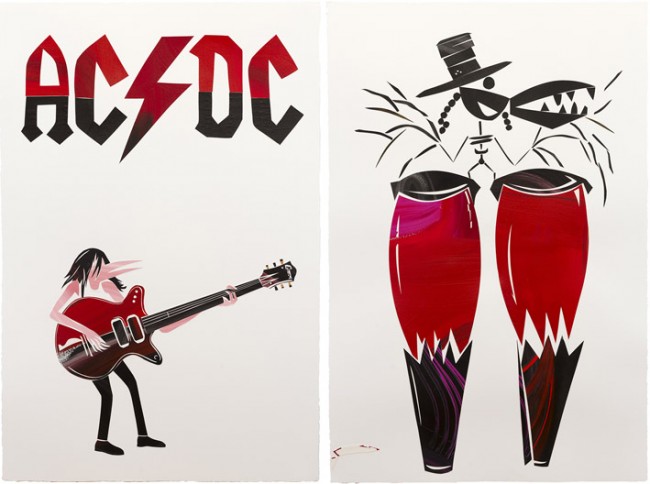 pintura sobre AC/DC
