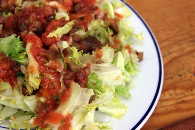 ensalada de escarola con tomate natural triturado B